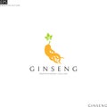 Red ginseng logo Royalty Free Stock Photo